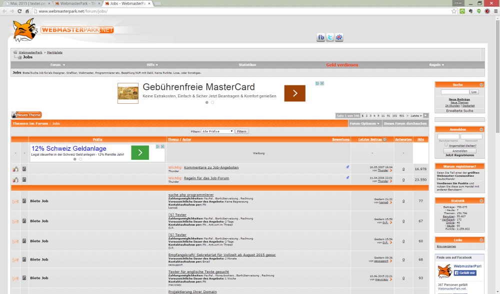 webmasterpark.net | Screenshot: Redaktion
