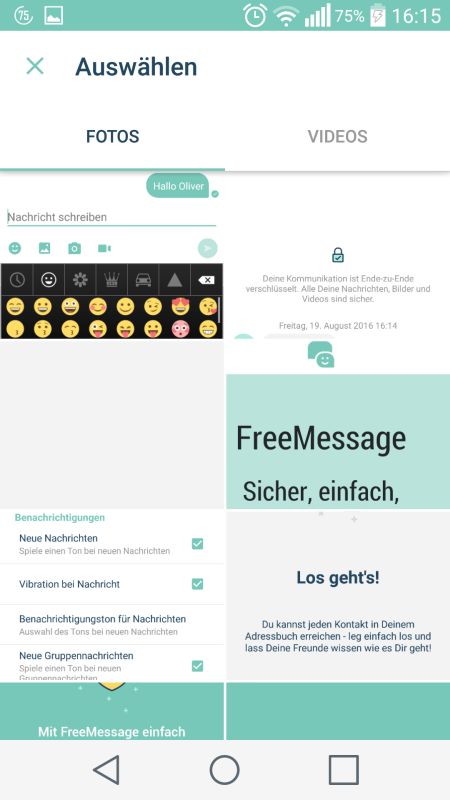 FreeMessage | Screenshot: Redaktion